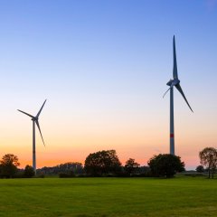 Windräder in Rees