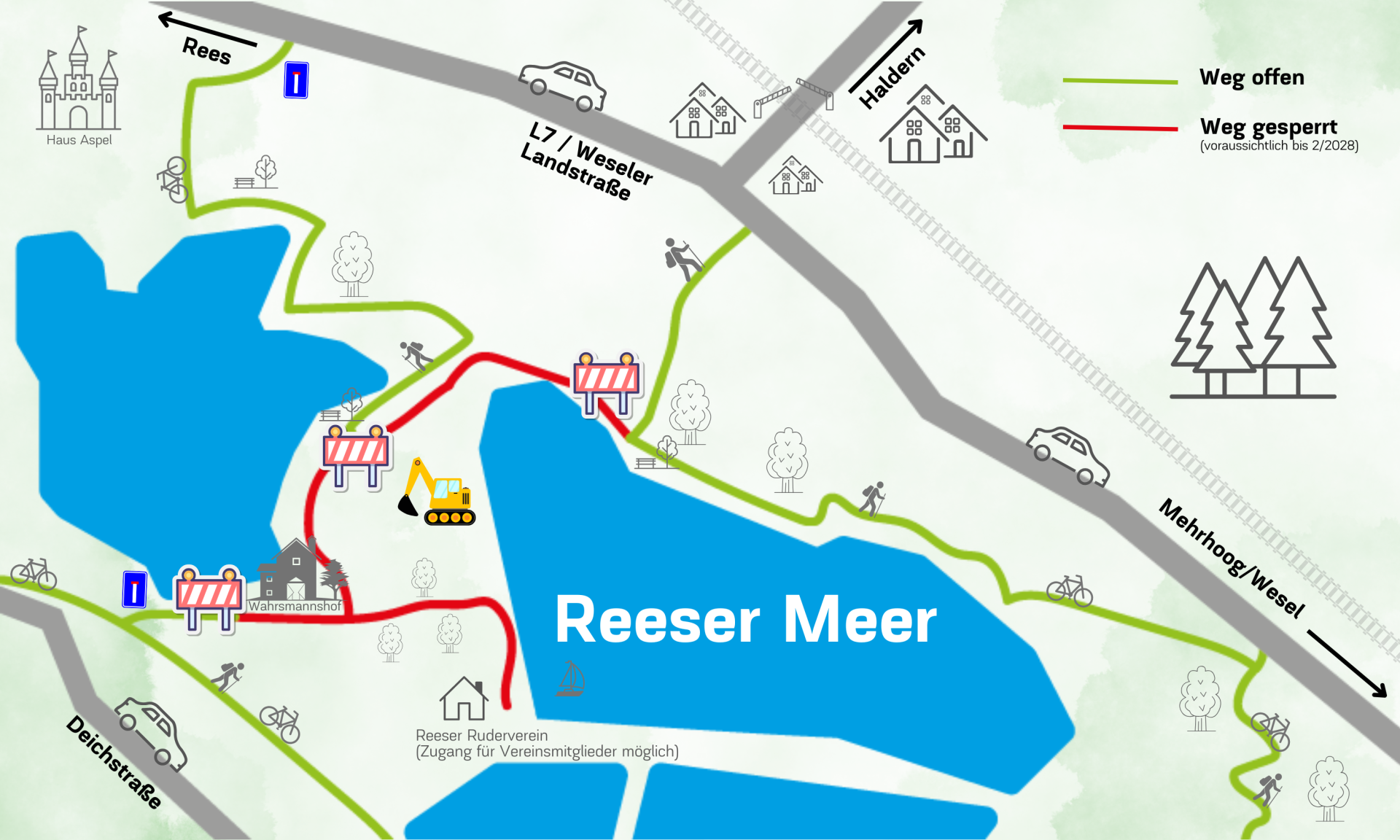 Sperrung Radweg Reeser Meer - 1