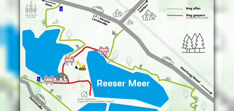 Sperrung Radweg Reeser Meer - 1